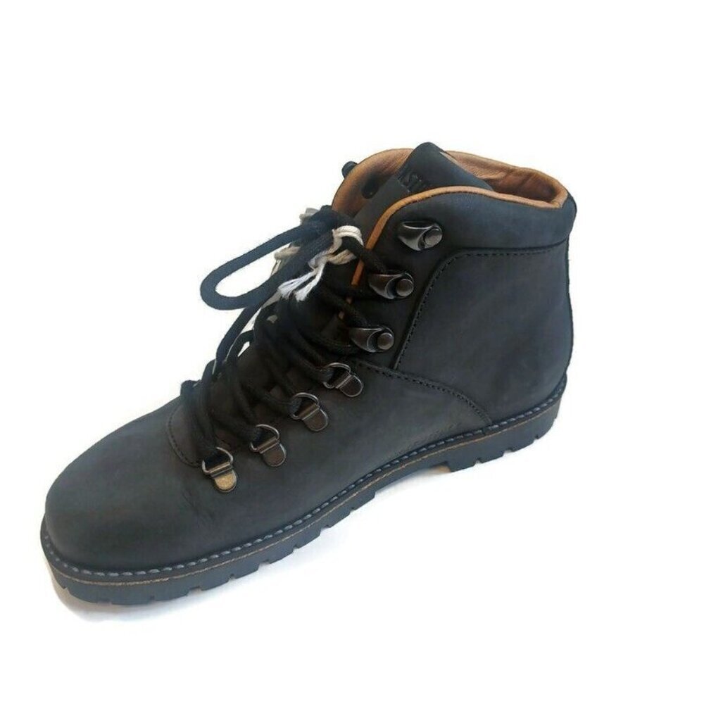 Birkenstock Jackson Nubuck Leather Laced Boots Womens Size 7-7.5 Black EU 38 - Picture 4 of 10